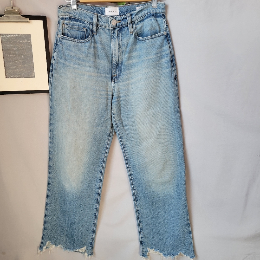 Frame‎ Le Jane Crop Varsity Blue Modern Chew Denim Jeans 27